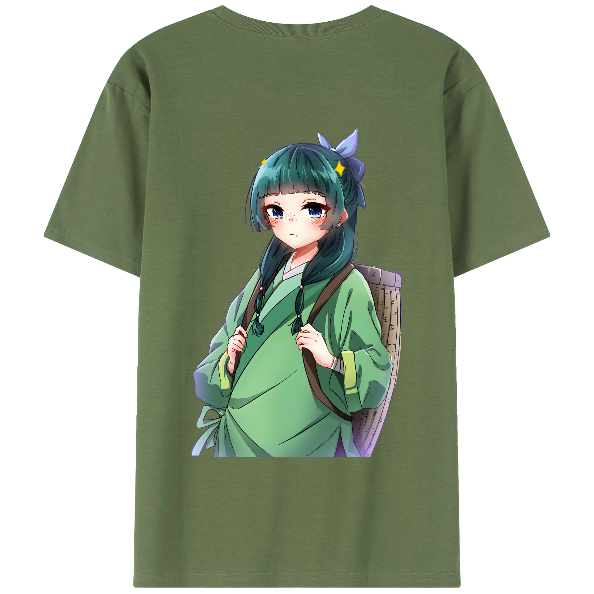 （画像用） 薬屋のひとりごと The Apothecary Diaries 綿100％ メンズ半袖Tシャツ（バックプリント） 通気性